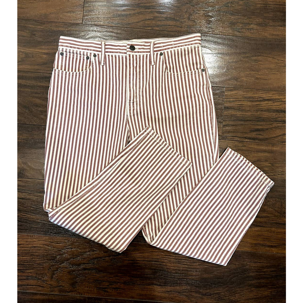 Madewell The High Rise Slim Crop Boyjean Luca Stripe